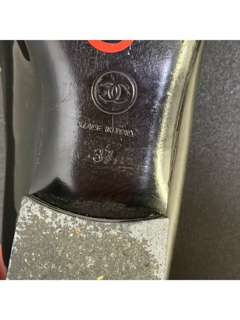 Chanel Black & White Patent Leather Loafers Size 6.5/37 - Picture 10 of 10